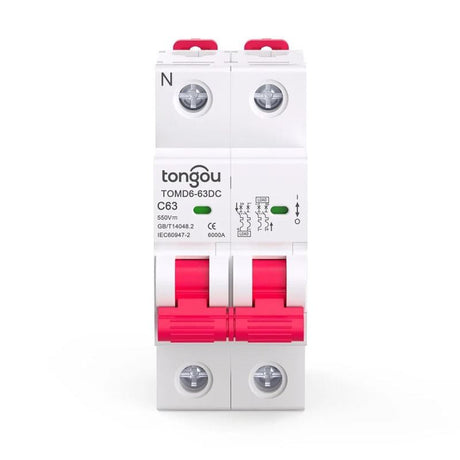 DC jistič 40A/C dvoupólový TONGOU TOMD6-63