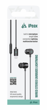 Sluchátka iPEAX 90010134 Lightning Black