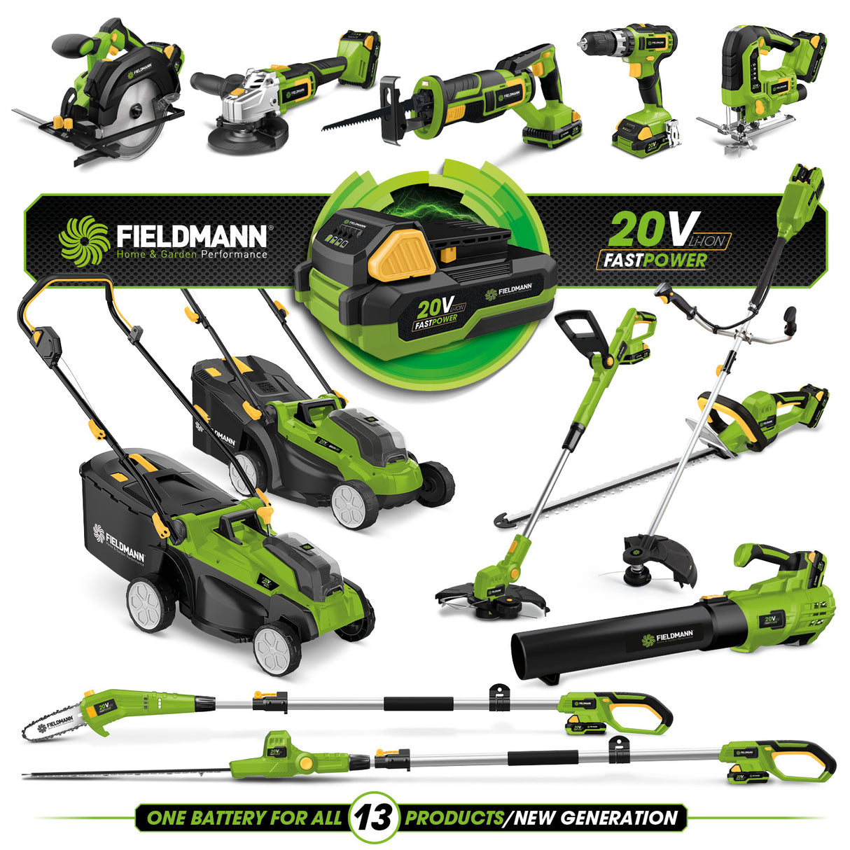Nůžky na živý plot AKU FIELDMANN FZN 70205-0 bez akumulátoru