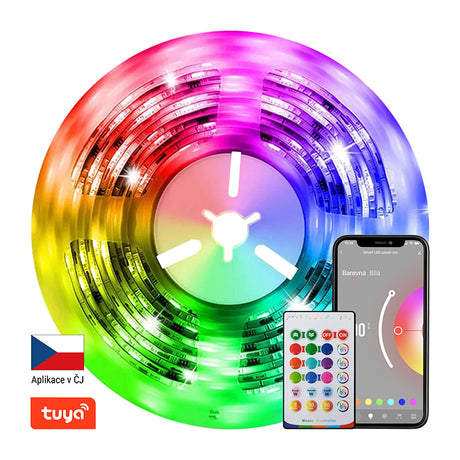 Smart LED pásek 12V IP65 24W RGB IMMAX NEO 07726L 5m WiFi Tuya
