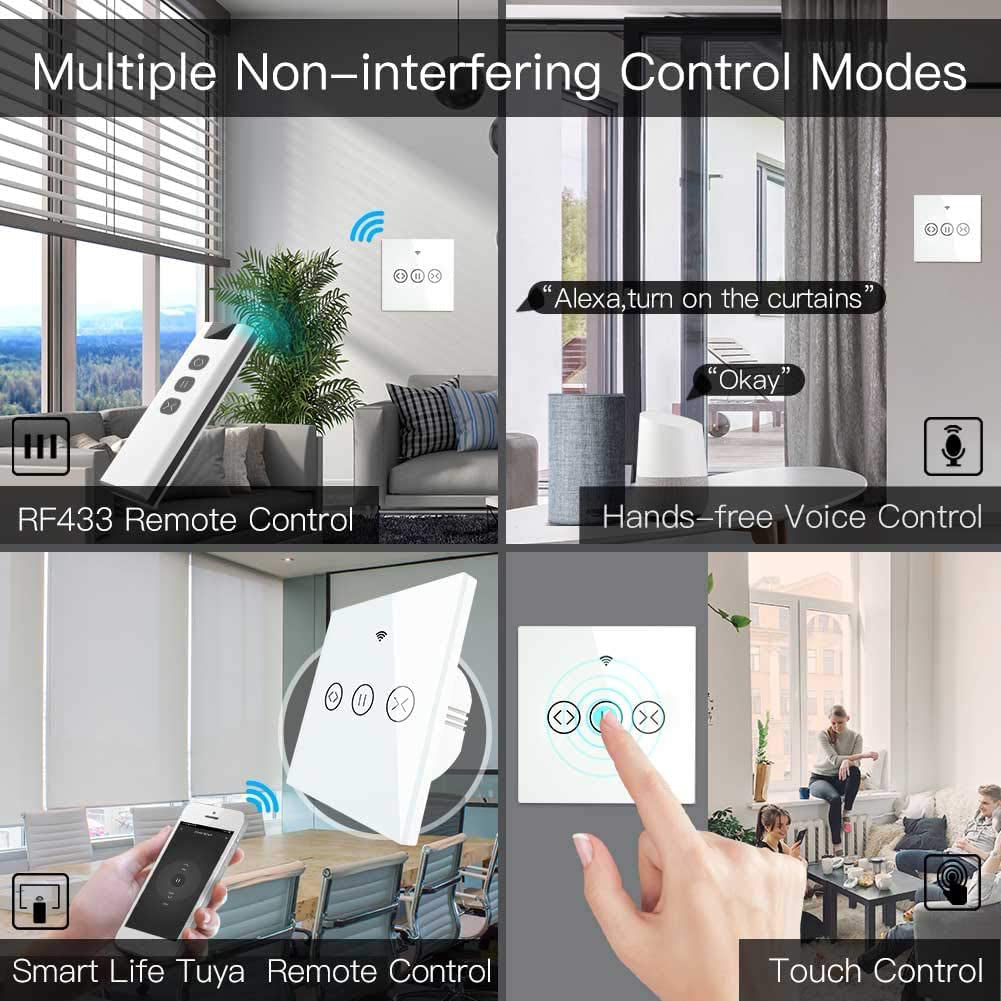Smart ovladač žaluzií a rolet MOES Curtain Switch Module WiFi Tuya