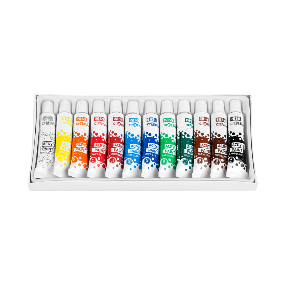 Barvy akrylové EASY Creative 12ks 12ml