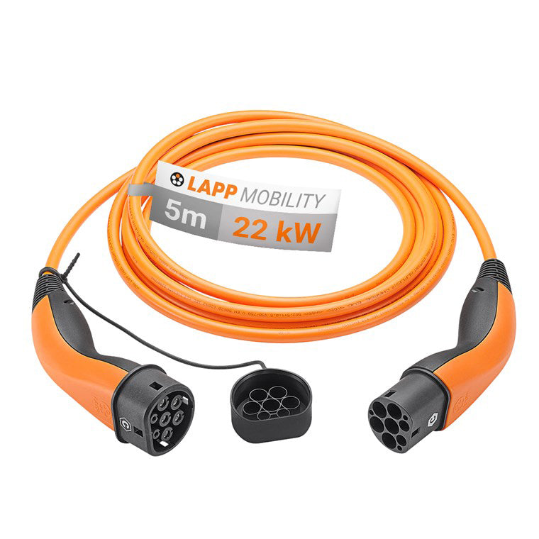 Kabel nabíjecí LAPP 61789 typ 2 22kW 32A 3 fáze 5m pro elektromobil