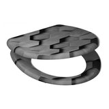 WC sedátko SCHÜTTE Grey Hexagons Soft Close