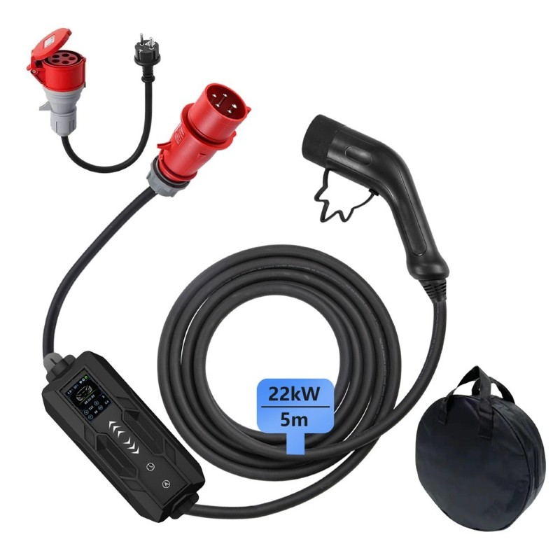 Nabíjecí stanice IMMAX NSE003 EV/PHEV AC Type 2 22kW WiFi Tuya cestovní