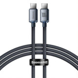Kabel BASEUS Crystal Shine USB-C/USB-C 1,2m Black 100W