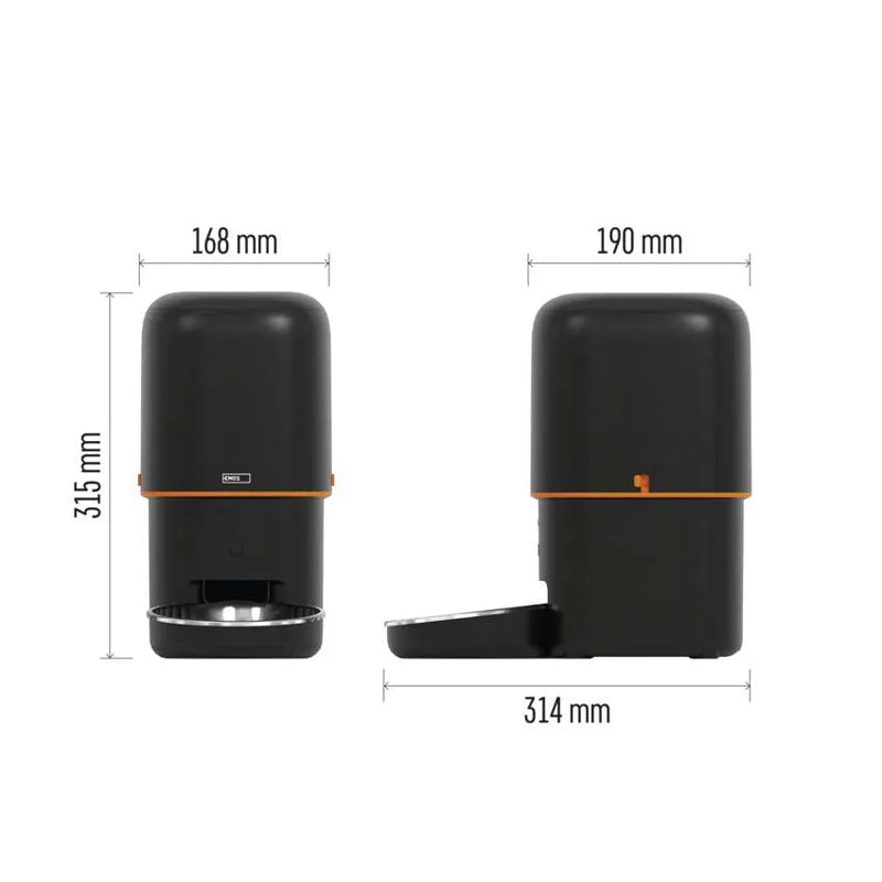 GoSmart dávkovač krmiva EMOS H6002 Pet Care, 4 l, černý, WiFi