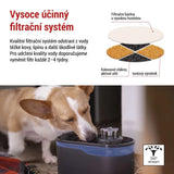 Vodní fontána EMOS Pet Care, 2,6 l, šedá