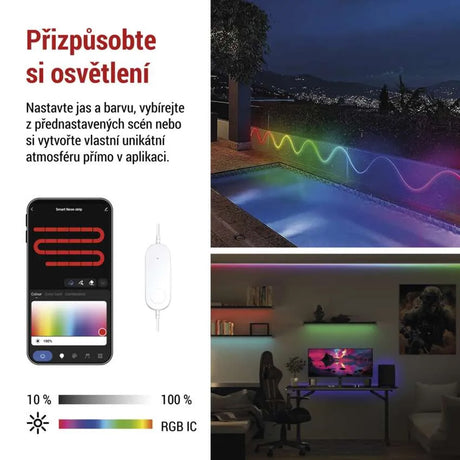 Smart LED pásek 24W RGBIC EMOS ZPW313I Neon 3m WiFi Tuya