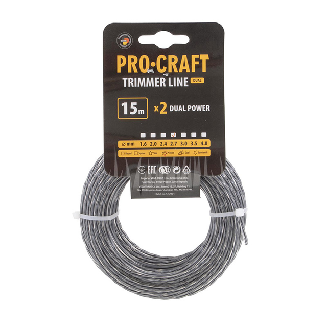 Struna PROCRAFT SP/J 3mm 15m spirálová