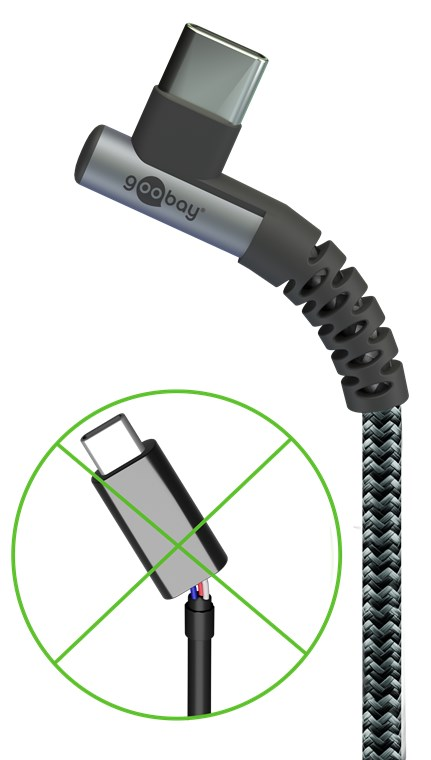Kabel GOOBAY 64655 USB/USB-C 0,5m Space Grey/Silver
