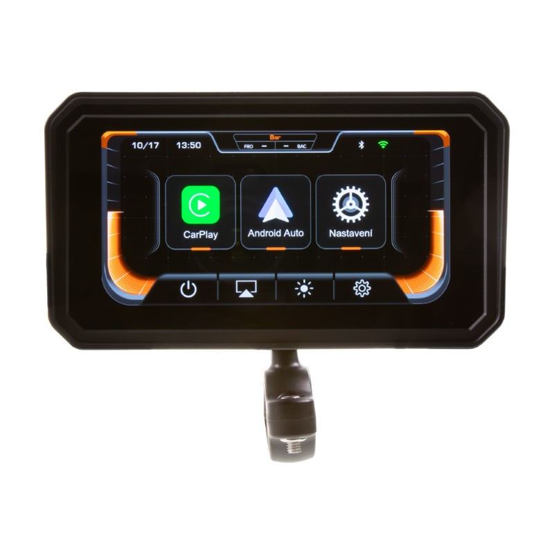 Displej na motocykl  Apple CarPlay / Android Auto CARCLEVER DS-126CA