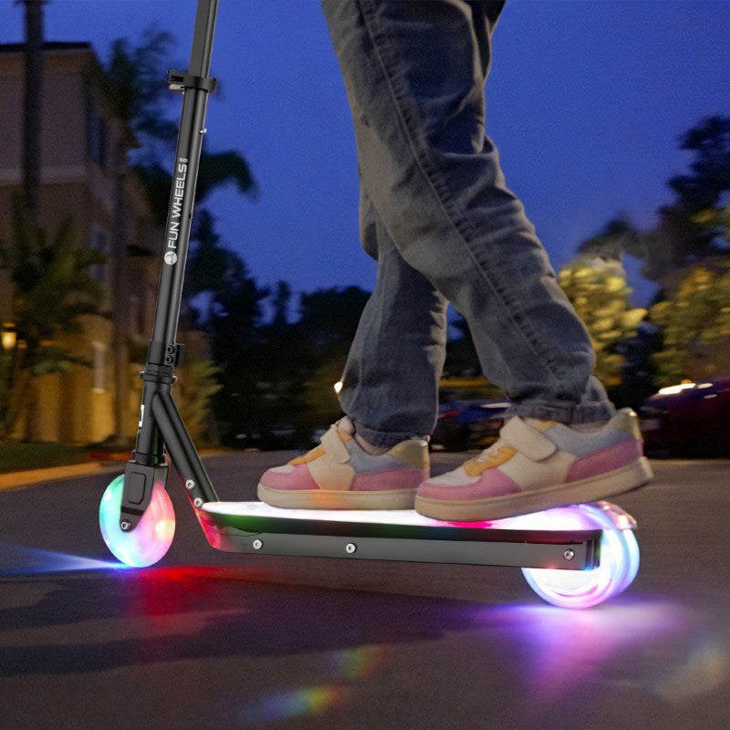 Koloběžka elektrická REBEL Fun Wheels Light Black dětská