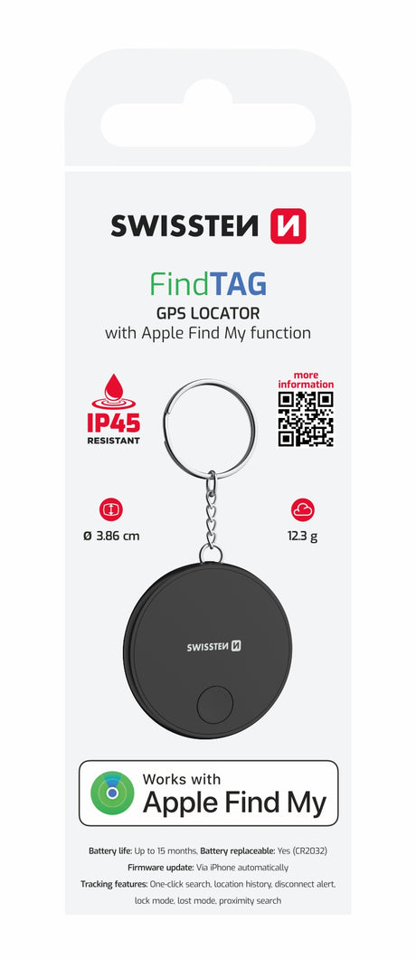 Smart lokátor SWISSTEN Find Tag Black