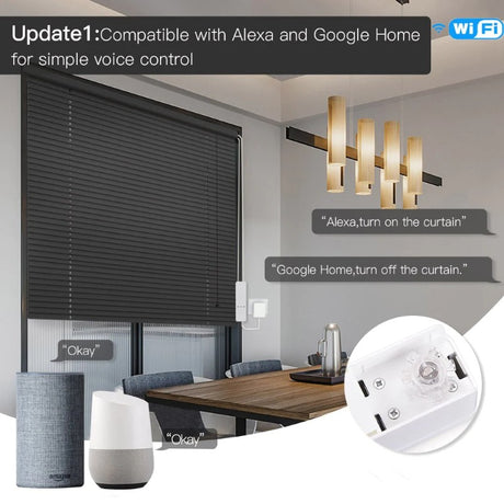 Smart motor žaluzií a rolet MOES Curtain Controller Retrofit WiFi Tuya