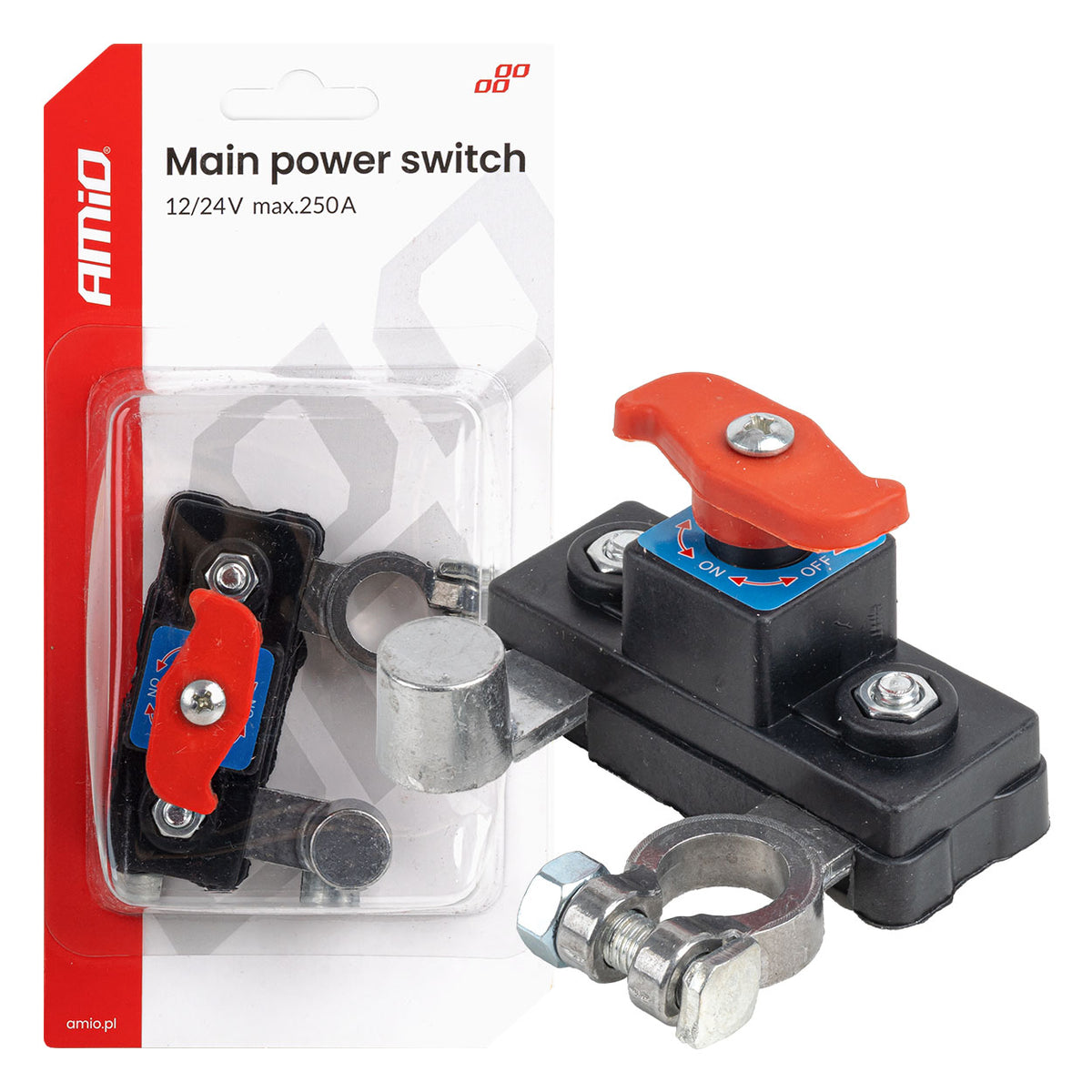 Bateriový odpojovač 12V 24V 250A AMiO-04831
