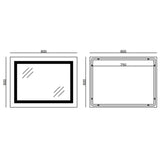 Zrcadlo koupelnové MIXXUS MR01-80×60 Light