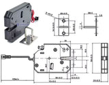 Elektrický zámek XG-07C 12VDC 1,8A stříbrný