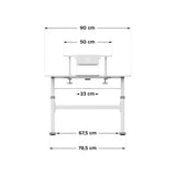 Ergonomický stůl MARK ADLER Study 3.7 šedý 90 cm