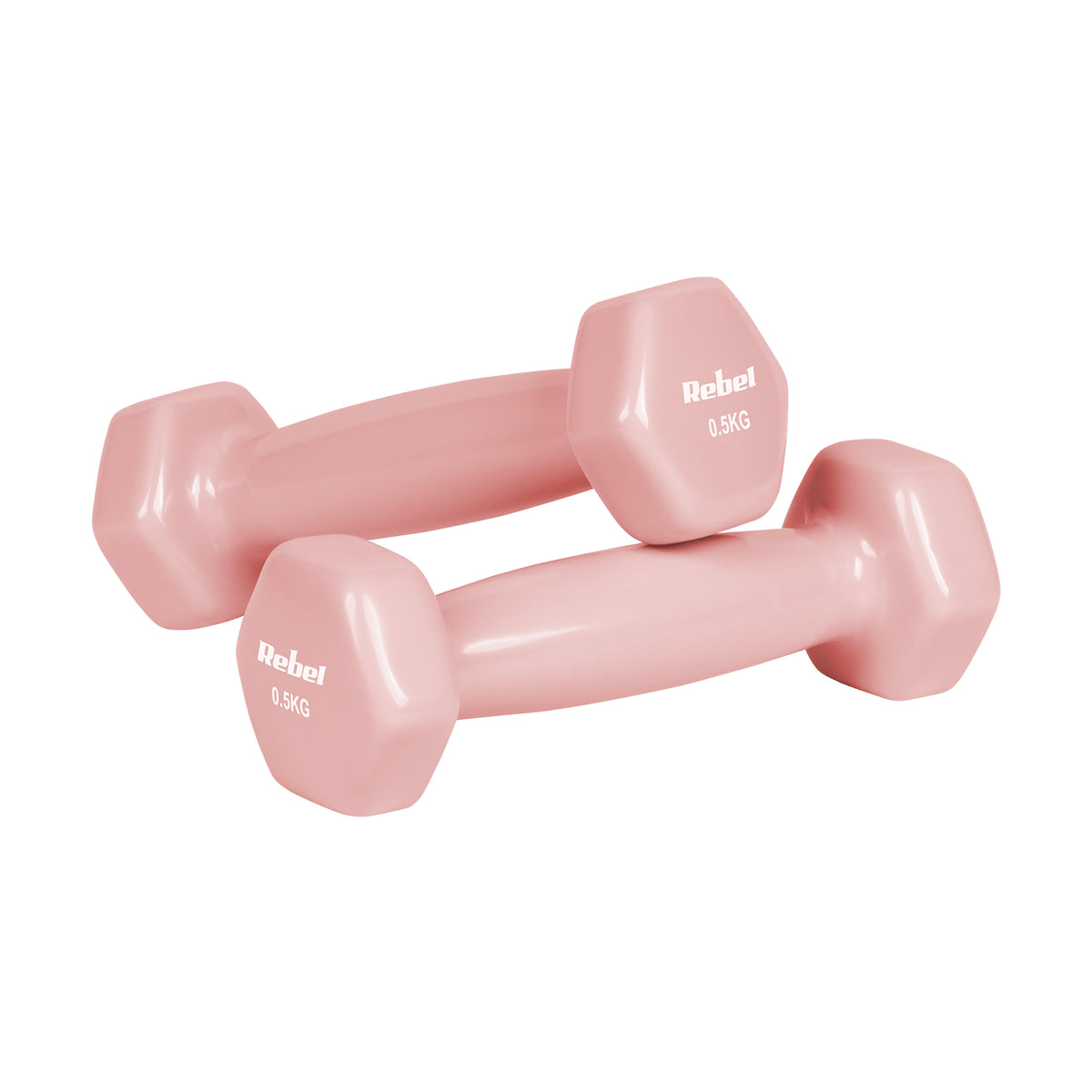 Sada činek z litiny a neoprenu HEX se stojanem REBEL RBA-2340-ST1 7 kg