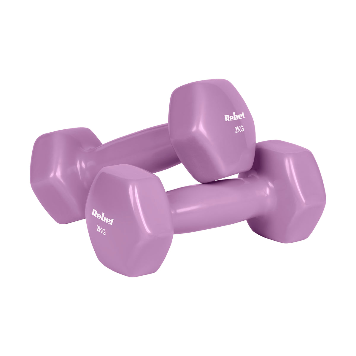 Sada činek z litiny a neoprenu HEX se stojanem REBEL RBA-2340-ST1 7 kg