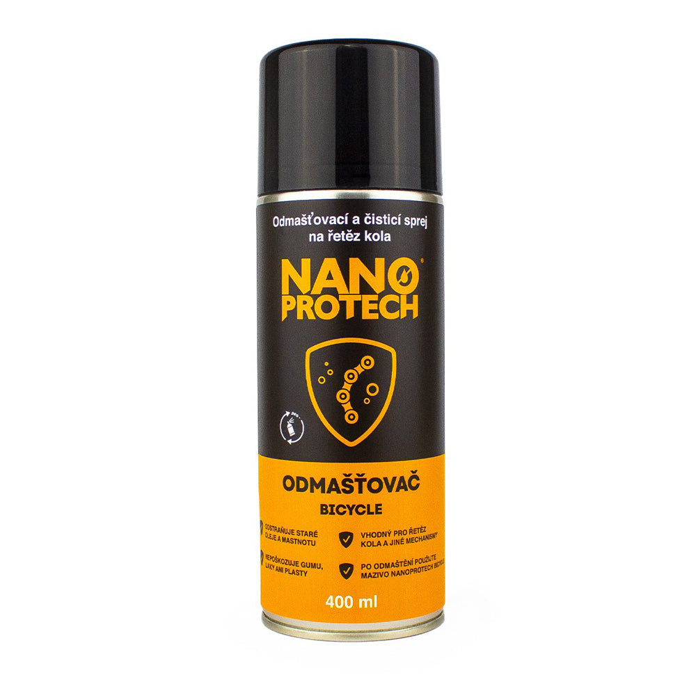 Odmašťovací a čisticí sprej na řetěz kola NANOPROTECH Bicycle 400ml