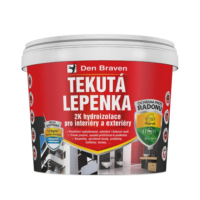 Tekutá lepenka DEN BRAVEN šedá 21kg