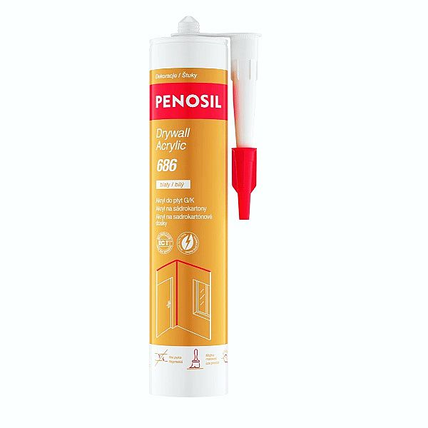 Tmel akrylový na sádrokarton PENOSIL 686 bílý 280ml