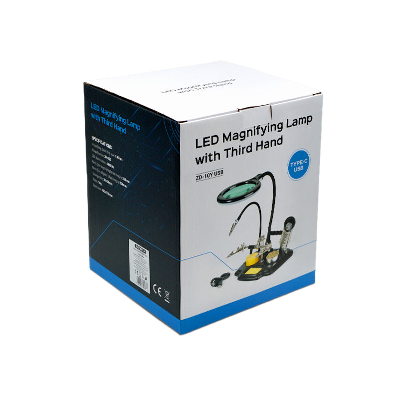 Stolní lupa ZHONGDI ZD-10Y USB s třetí rukou