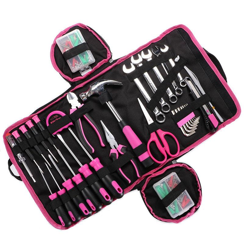 Sada nářadí SIXTOL SX3021 HOME PINK BAG 120ks