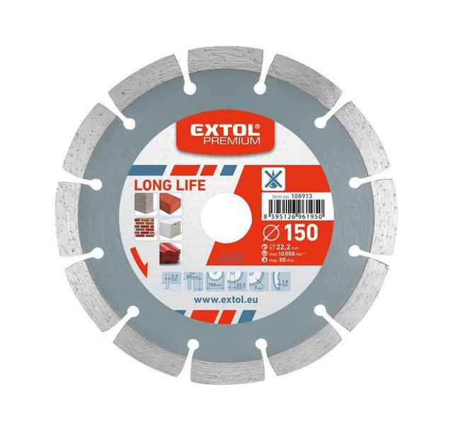 Kotouč diamantový řezný segmentový 125mm EXTOL PREMIUM 108912
