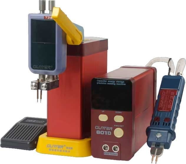 Svářečka baterií bodová GLITTER 801D s příslušenstvím, 14,5kW