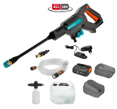 Čistič vysokotlaký AKU GARDENA AquaClean 24/18V P4A Premium sada