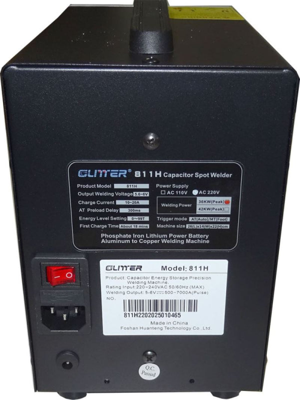 Svářečka baterií bodová GLITTER 811H s příslušenstvím, 36kW