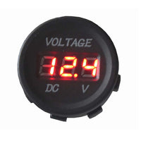 Panelové měřidlo DV34530 voltmetr 6-30V červený