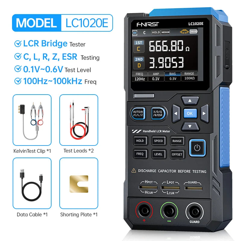 LCR metr a tester součástek FNIRSI LC1020E