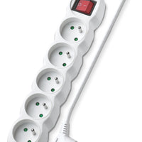 Prodlužovací kabel 5 zásuvek 3m GETI GEC53S s vypínačem