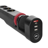 Prodlužovací přívod 3 zásuvky 1,5m EMOS P1311PD,uchycení na stůl,USB,vypínač