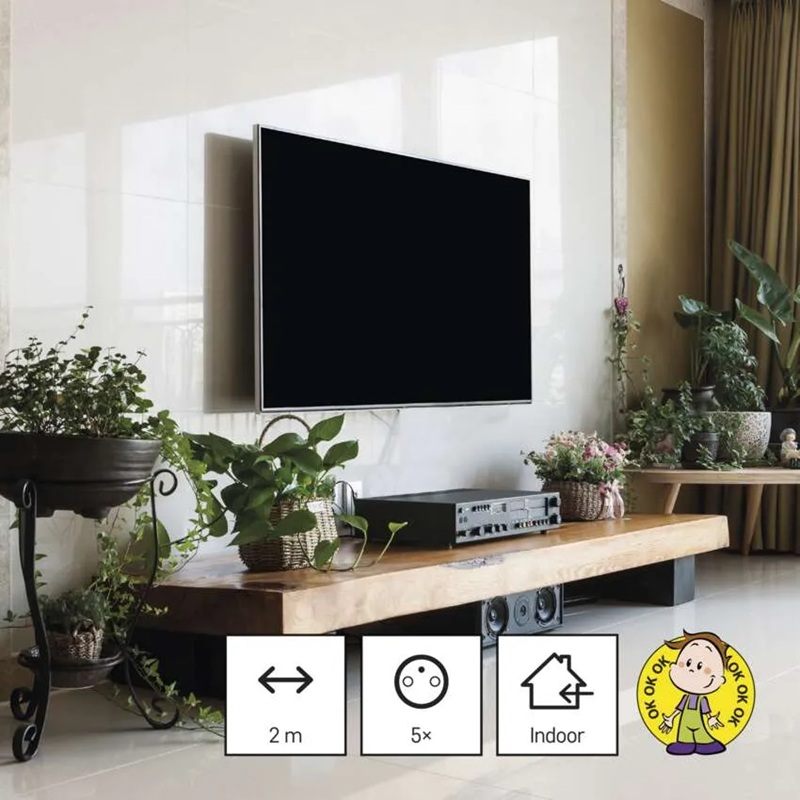 Prodlužovací přívod 5 zásuvek  2m EMOS PC0512