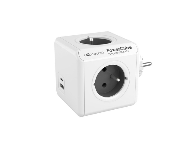 POWERCUBE Original USB A+C FR Grey