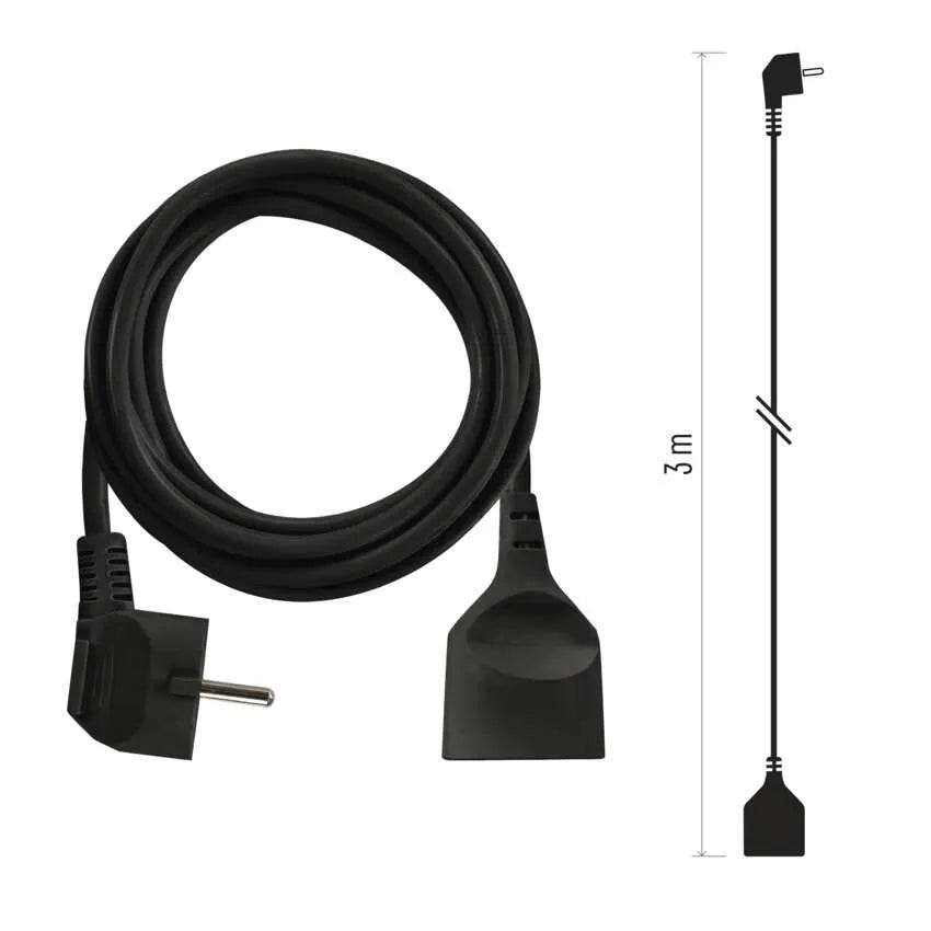 Prodlužovací kabel 1 zásuvka EMOS PC0113R 3m