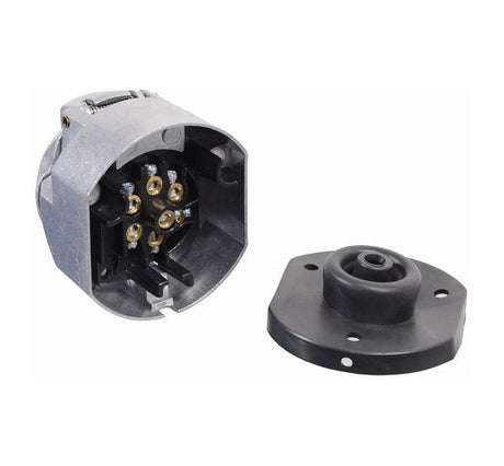 Zásuvka tažného zařízení 7 pólů COMPASS 07451 Alu