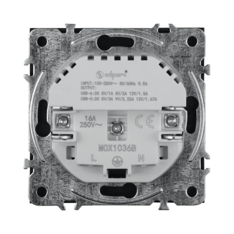 Zásuvka DPM MOXY MOX1036B černá