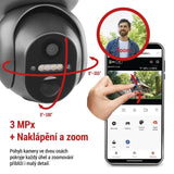 GoSmart venkovní otočná kamera EMOS IP-6000 OWL s 4G/LTE, šedá, Tuya