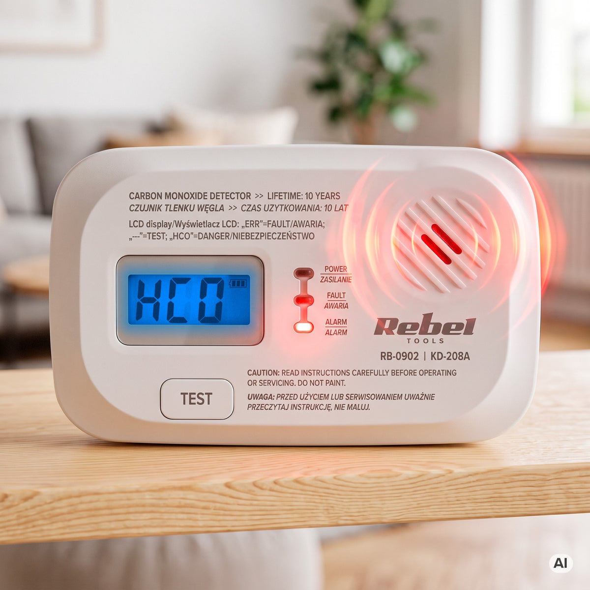 Detektor oxidu uhelnatého REBEL RB-0902