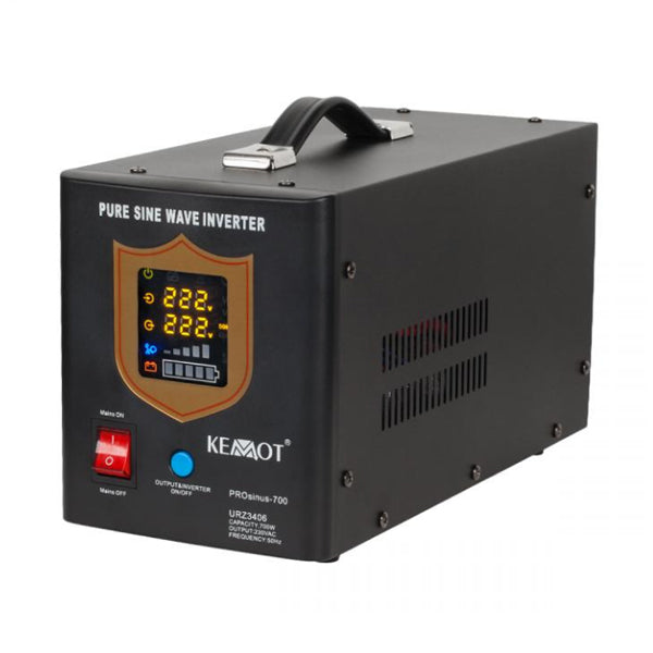 Zdroj záložní KEMOT PROsinus-1000 12V 230V 1000VA 700W Black