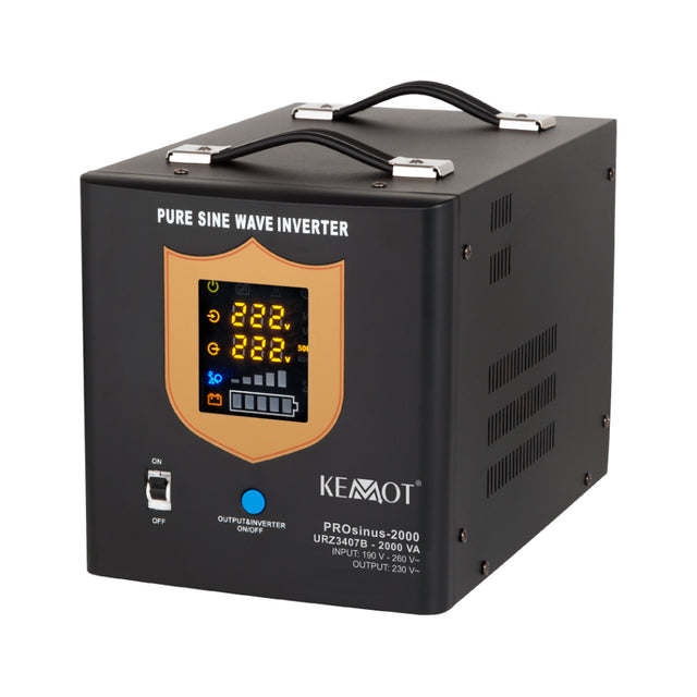Zdroj záložní KEMOT PROsinus-2000 12V 230V 2000VA 1200W Black