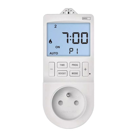 Termostat EMOS P5660FR zásuvkový s funkcí digitálního časovače 2v1