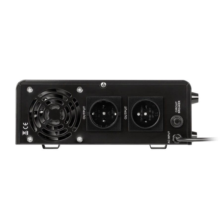 Zdroj záložní REBEL POWER-800 12V 230V 800VA 500W Black nástěnný