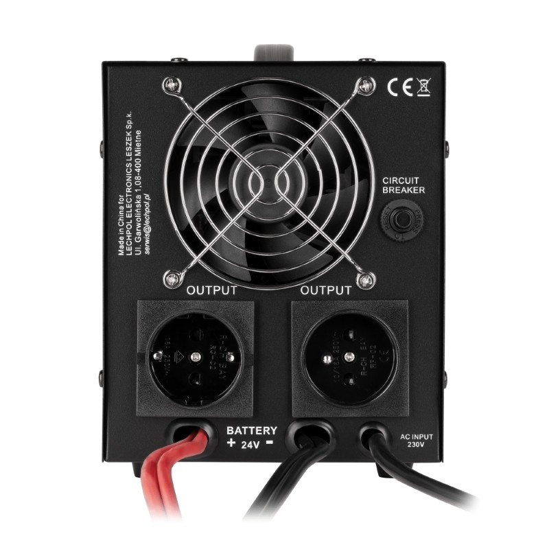 Zdroj záložní KEMOT PROsinus-1500/24-LFP4 24V 230V 1500VA 1050W Black URZ3427-LFP4